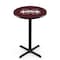 Holland Bar Stool Co 36" Blk Wrinkle Mississippi State Pub Table L211B3628MssStU - alternate 1